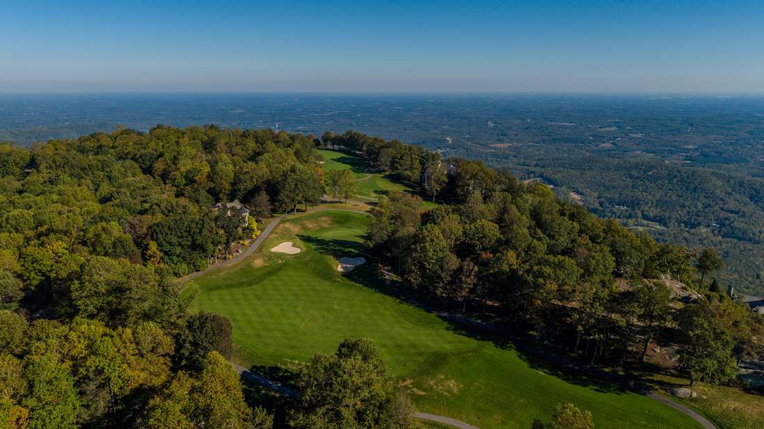 Aerial, the course and the long view